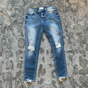 BKE Gabby Curvy Fit High Rise Ankle Skinny Frayed Hem Size 25/26  (actual 28/26)